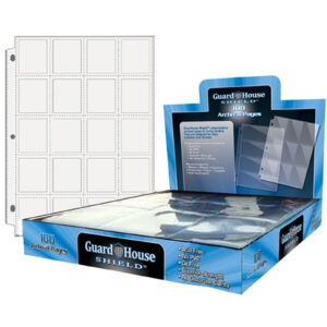 100 Guardhouse Shield Archival Thumb Cut 30 Pocket Pages 1.5x1.5 Flips