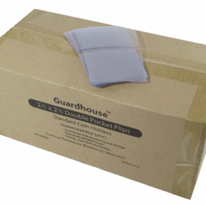 1000 GuardHouse Round Corner 2.5 X 2.5 Plastic Coin Flips - NON PVC