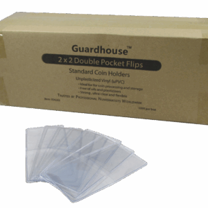 1000 GuardHouse Round Corner 2X2 Plastic Coin Flips - NON PVC