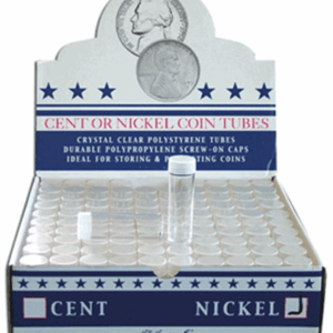 Box of 100 h.e. Harris Round Coin Tubes for Nickel ( 40 Coins Each)