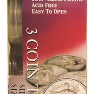 Silver Eagle - 3 Round Plastic Coin Tubes With Screw Lid by h.e Harris